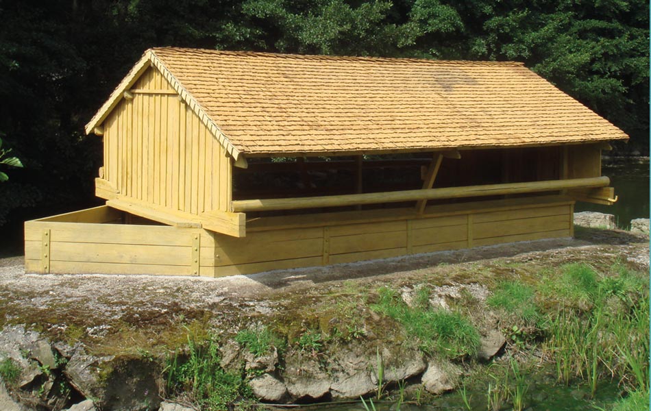 Lavoir-Bateau à Semur - Association Sentiers, Dijon, chantiers d'insertion professionnel