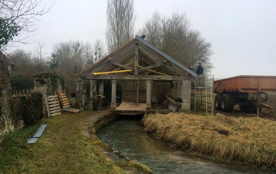 Lavoir de Veronnes - Association Sentiers, Dijon, chantiers d'insertion professionnel